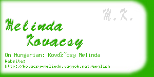 melinda kovacsy business card